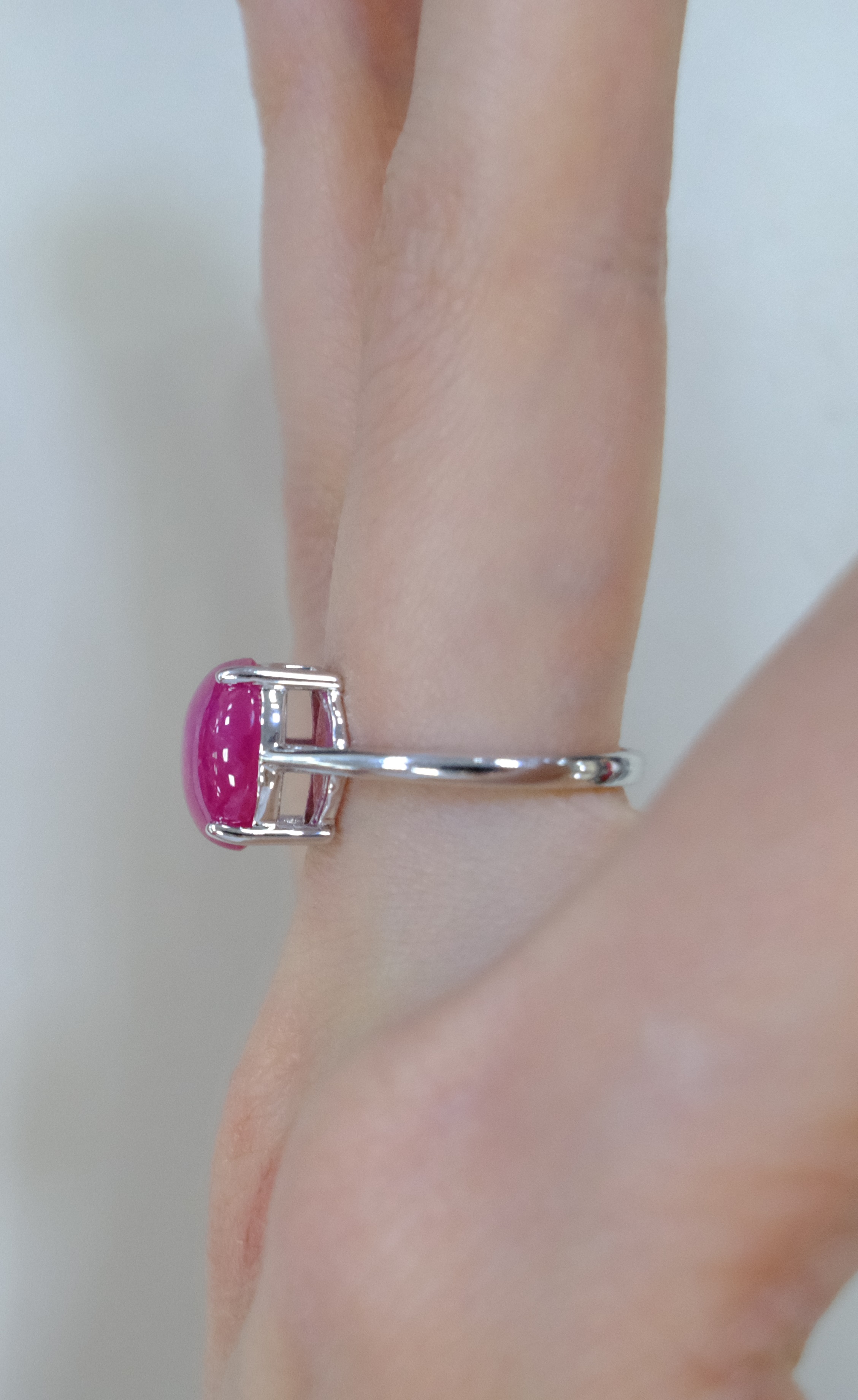 Серебряное кольцо с рубином